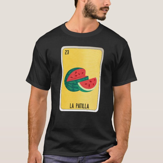 Camiseta Cartas de Bingo de Lottery Mexicano La Patilla (Anverso)