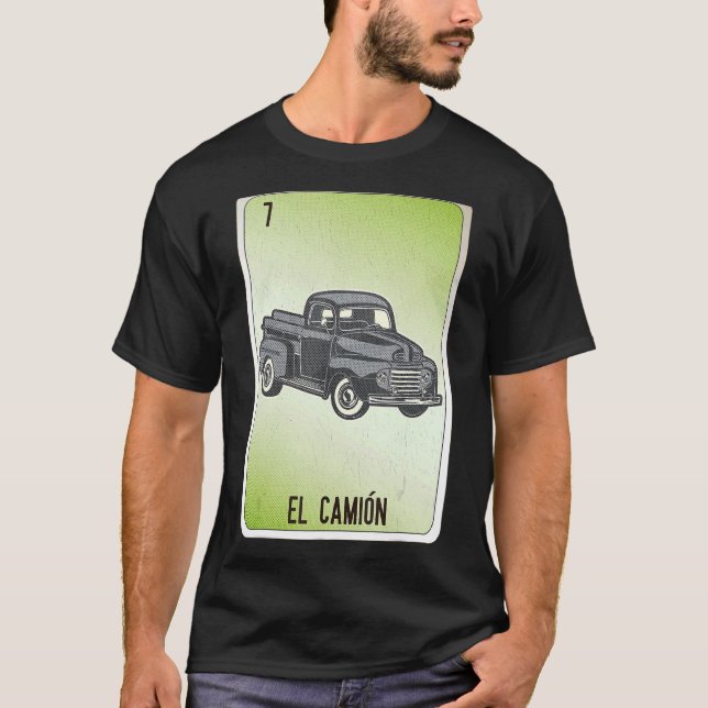 Camiseta Cartas de Bingo de Lottery Slang Mexicano de El Ca (Anverso)