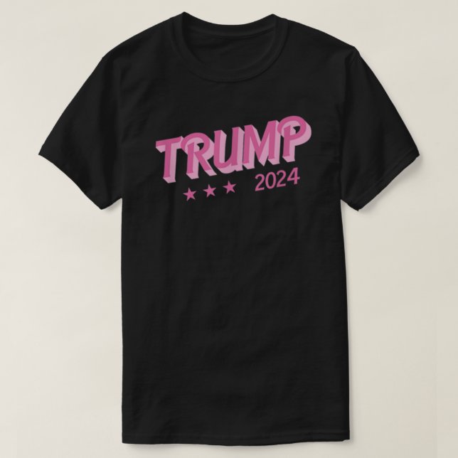 Camiseta Cartas de burbujas rosas de Trump 2024 (Diseño del anverso)