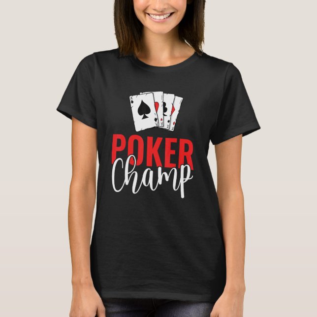 Camiseta Cartas de juego de campeón de póquer (Anverso)