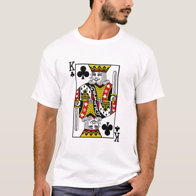 Camiseta Cartas de juego del rey de los clubes (Anverso)