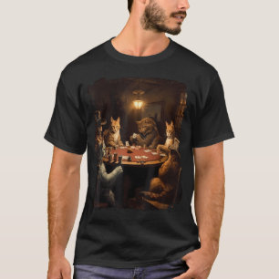 Camiseta Cartas de Juego Pop Art Gatos Jugando Póquer Apues