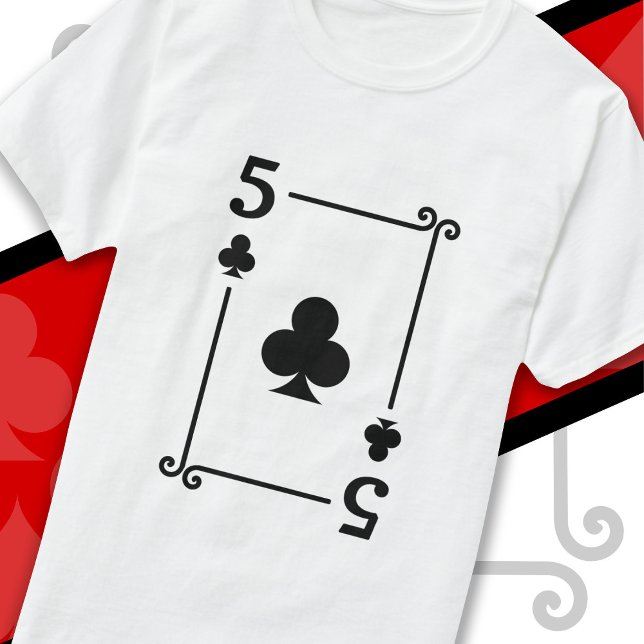 Camiseta Cartas de juego Ropa 5 Clubs Tarjeta 5 Tarjeta (Subido por el creador)