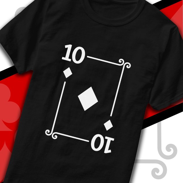 Camiseta Cartas de juego Ropa diez cartas 10 de diamantes (Subido por el creador)