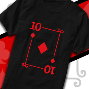 Camiseta Cartas de juego Ropa diez cartas 10 de diamantes