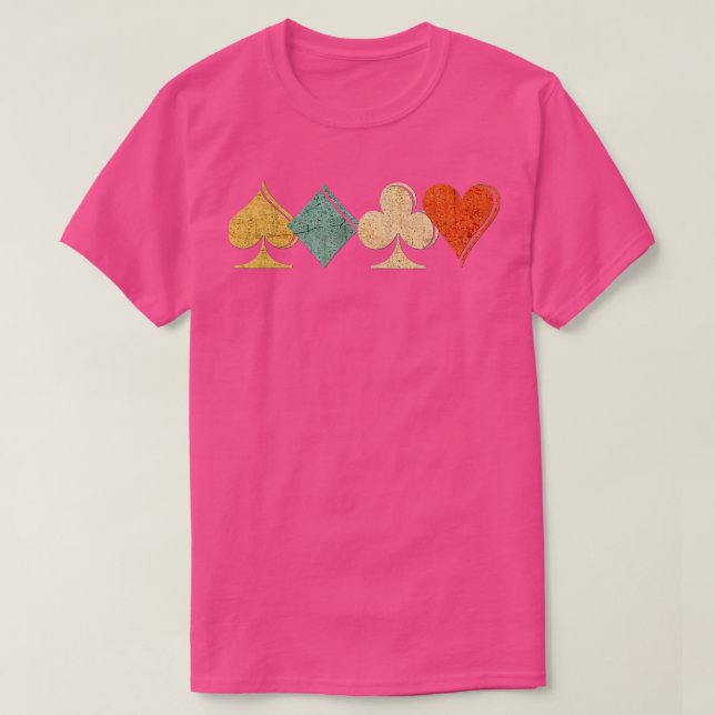 Camiseta Cartas de juego Spade Heart Diamond ClubRegalo de  (Diseño del anverso)