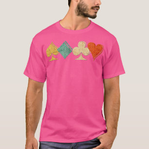 Camiseta Cartas de juego Spade Heart Diamond ClubRegalo de