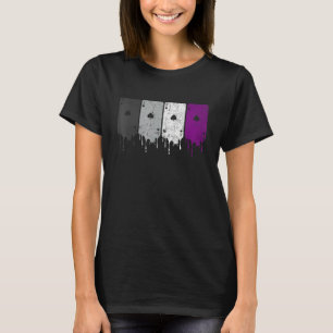 Camiseta Cartas De Jugamiento Del Orgullo De Asexualidad Ba