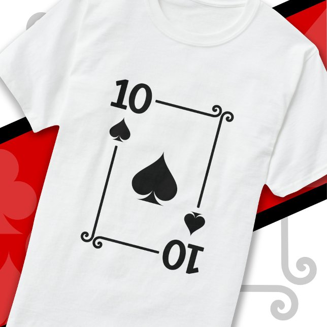 Camiseta Cartas de Jugar Costume 10 Spades Card Diez Card (Subido por el creador)