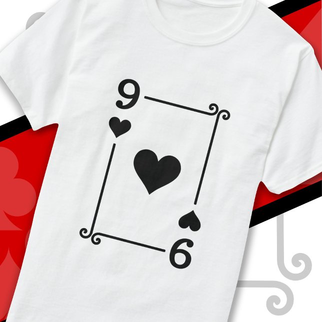 Camiseta Cartas de Jugar Costume Nueve Tarjeta 9 de Corazon (Subido por el creador)