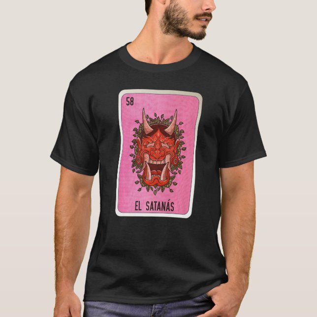 Camiseta Cartas de Lotería de México para El Satanas (Anverso)