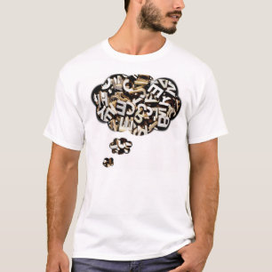 Camiseta Cartas de madera deslizadas cerradas