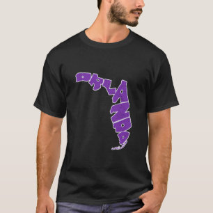 Camiseta Cartas de Orlando dentro del mapa del estado de Fl
