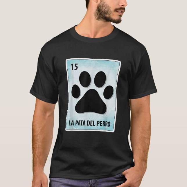 Camiseta Cartas de pata de perro mexicano La Pata del Perro (Anverso)