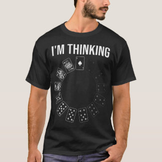 Camiseta Cartas de Poker Divertidas Estoy Pensando