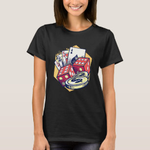 Camiseta Cartas de póker Jugador de juego de cartas de dine