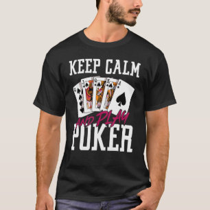 Camiseta Cartas De Póquer Vintage Mantén La Tranquilidad Y