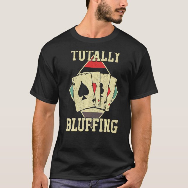 Camiseta Cartas de póquer vintage totalmente blasfando (Anverso)