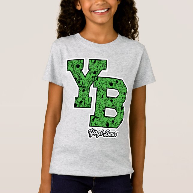 Camiseta Cartas de Varsidad de Oso con Patrón Yogi (Anverso)