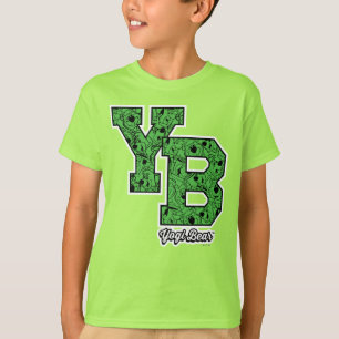 Camiseta Cartas de Varsidad de Oso con Patrón Yogi