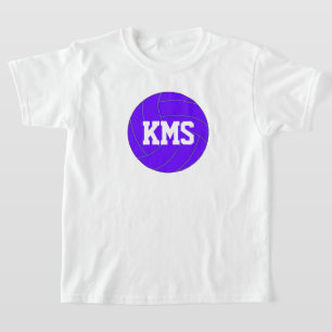 Camiseta Cartas escolares de texto de Personalizado de vole