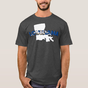 Camiseta Cartas estatales de color de Luisiana