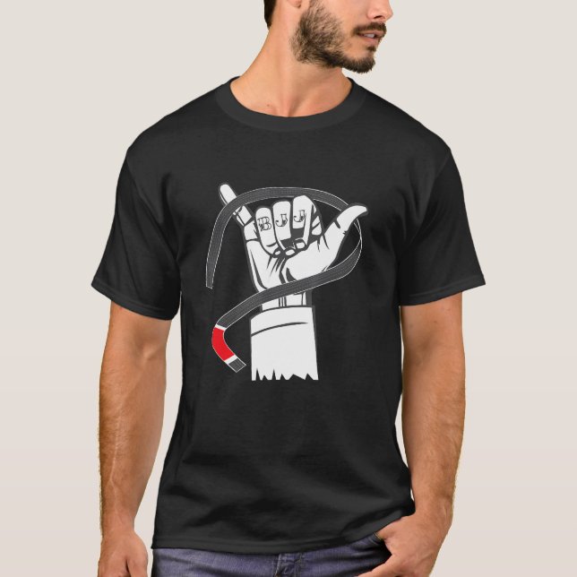 Camiseta - Cartel brasileño Jiu-Jitu Sharka con BJ (Anverso)
