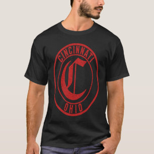 Camiseta Cartel circular de Cincinnati Ohio con impresión r