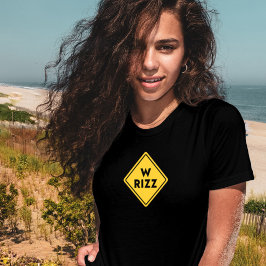 Camiseta Cartel de advertencia de W rizz Meme Cita Divertid