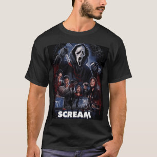 Camiseta cartel de arte de la película de terror Grita amig