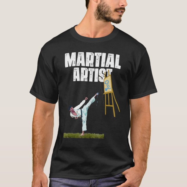 Camiseta Cartel De Artistas Marciales Y Karate De Artistas  (Anverso)