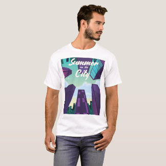 Camiseta Cartel de dibujos animados del paisaje urbano de V