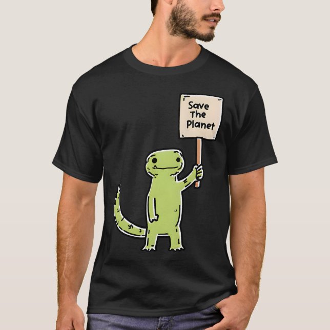 Camiseta Cartel de Dino Salvaplaneta (Anverso)
