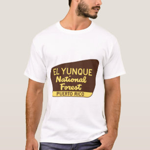 Camiseta Cartel de El Yunque Bosque Nacional Puerto Rico �