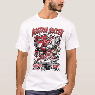 Camiseta Cartel de Esqueleto de Fútbol de Austria Estilo