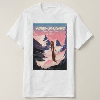 Camiseta Cartel de esquí de AURIS-EN-OISANS Francia