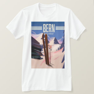 Camiseta Cartel de esquí de Berna Suiza