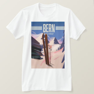 Camiseta Cartel de esquí de Berna Suiza