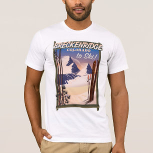 Camiseta Cartel de esquí de Breckenridge, Colorado