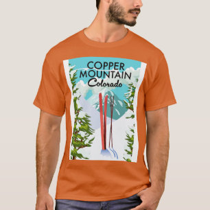 Camiseta Cartel de esquí de Copper Mountain Colorado