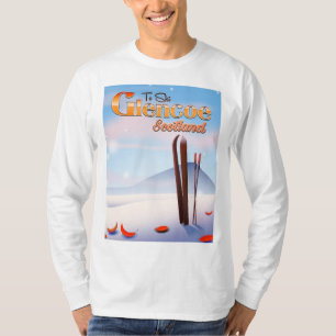 Camiseta Cartel de esquí de Glencoe Escocia