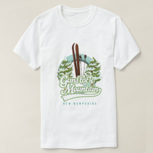 Camiseta Cartel de esquí de Gunstock Mountain New Hampshire