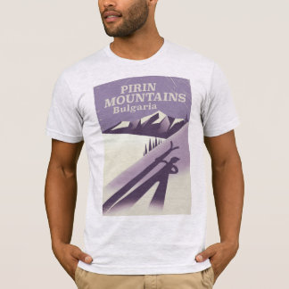 Camiseta Cartel de esquí de las montañas Pirin Bulgaria