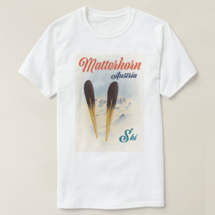 Camiseta Cartel de esquí de Matterhorn Austria.