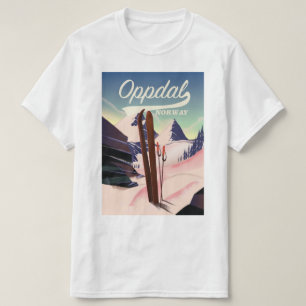 Camiseta Cartel de esquí de Oppdal Noruega.