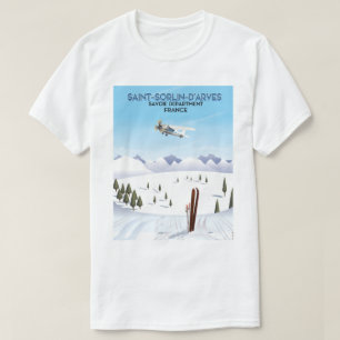 Camiseta Cartel de esquí de Saint-Sorlin d'Arves Francia