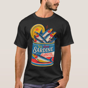 Camiseta Cartel de filetes de sardinas