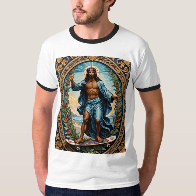 Camiseta Cartel de imágenes sagradas Jesús Tee gráfico de a (Anverso)