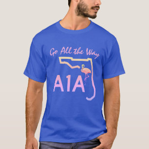 Camiseta Cartel de la carretera Florida A1A Viaje por carre
