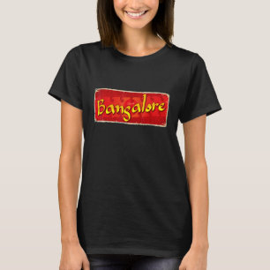 Camiseta Cartel de la ciudad retro vintage de Bangalore